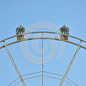 Detail of some cabins of a Ferris wheel
