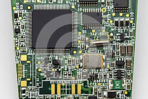 Detail of some of the components on an electronic board photo