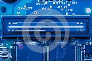 Detail of some of the components on an electronic board photo