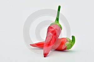 Red hot peppers isolated photo