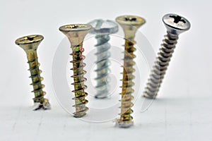 Detail of some threaded screws photo