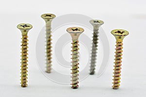 Detail of some threaded screws photo