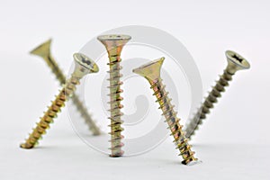 Detail of some threaded screws photo