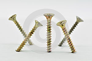 Detail of some threaded screws photo