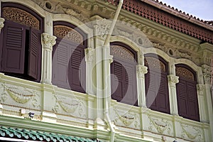 Detail of a southeast Asian Shophouse photo