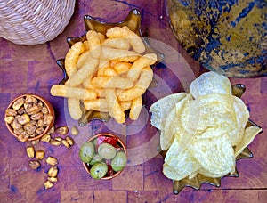 Detail of a Spanish aperitif, a sign of Spanish gastronomy. photo