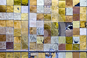 Detail of a Stained Colorful Window. Abstract Texture Background