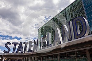 Detail of the Staten Island Ferry Terminal in New York City photo