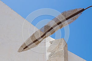 Detail of a statue in Cacela Velha, Portugal