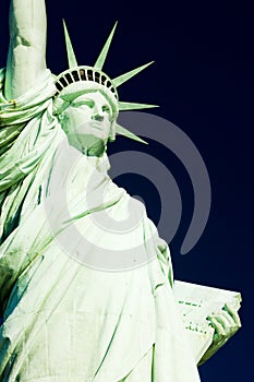 detail of Statue of Liberty National Monument, New York, USA