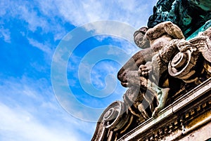 Detail of the statue of Savoyai Eugen in Budapest.