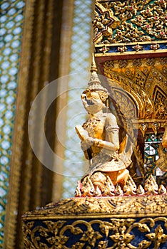 Detail of statue in Wat Phra Kaew, Temple of the Emerald Buddha