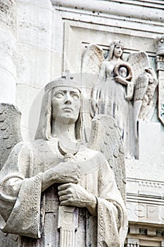 Detail of statues in mausoleum of The Andrassy family, Slovakia