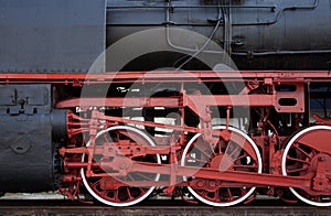 Detail of a steam locomotive - RAW format