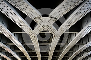 Detail of steel bridge beams.