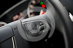 Detail of a steering wheel