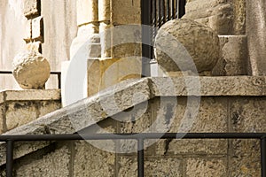Detail of a stone railing