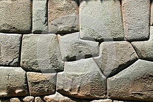 Detail of stone wall in Cusco or Cuzco town