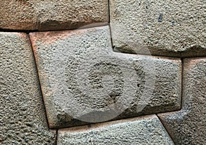 Detail of stone wall in Cusco or Cuzco town