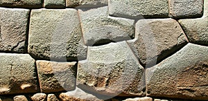 Detail of stone wall in Cusco or Cuzco town