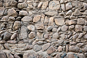 Detail of an old medieval wall, texture photo