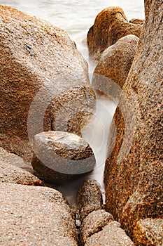 Detail of stones in the sea