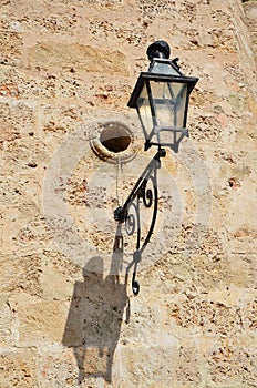 Detail of street lamp in Havana vieja