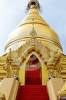 Detail of the stupa. Kuthodaw pagoda. Mandalay. Myanmar