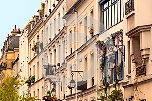 Detail of Summer Parisian Balconies