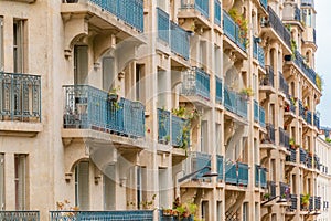 Detail of Summer Parisian Balconies