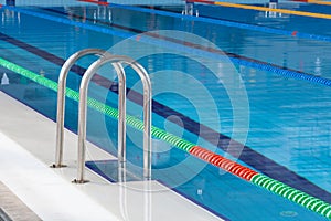 Detail from swimming pool with swim lanes