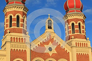 Detail of synagoge in Pilsen
