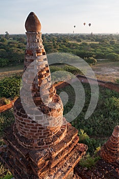 Detail of Ta Wet Hpaya temple in Bagan, Myanm