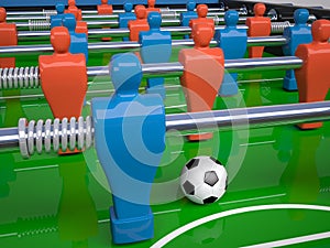 Detail of table football toy