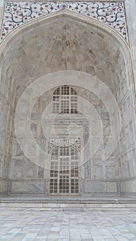 A detail of the Taj Mahal