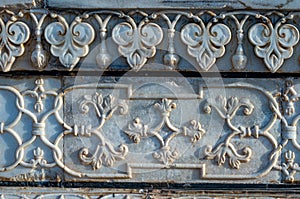 Detail of Taj Mahal in Agra, Uttar Pradesh, India