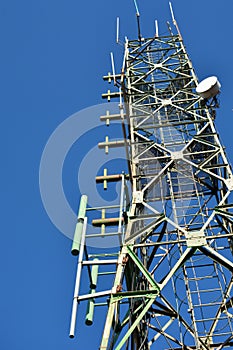 Detail of a telecommunications tower photo