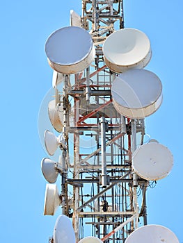 Detail of a telecommunications tower photo