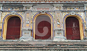 Detail of the temple in Hue Citadel, Vietnam