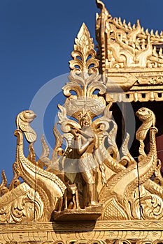 Detail of temple, Nyaung-U, Burma