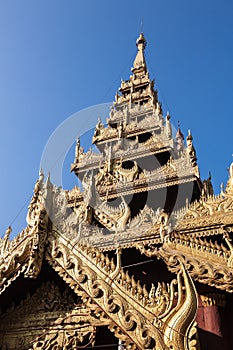 Detail of temple tower, Nyaung-U, Burma