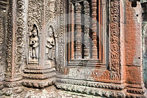 Detail of a temple wall