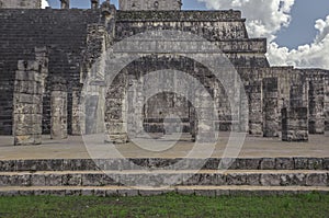 Detail of the Temple of the Warriors in Chichen Itza