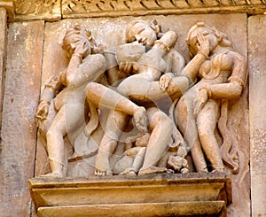 Detail from temples at Khajuraho, India