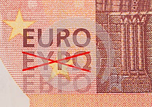Detail of a ten Euro note