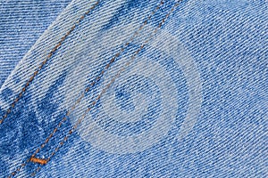 Detail texture fabric denim blue jeans background. Copy space for the text