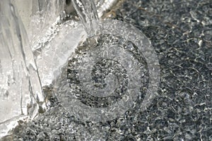 Texture of a whirling water in a pool photo