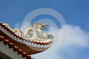 Detail. Ton Duc Thang temple. Ong Ho (Tiger) Island. Long Xuyen. Vietnam