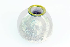 Detail of the top view of the fashioned ceramic jar