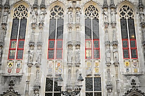 Detail of the Town Hall, Bruges